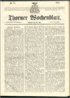 Thorner Wochenblatt 1861, No. 72