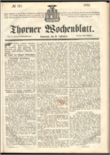 Thorner Wochenblatt 1861, No. 113