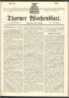 Thorner Wochenblatt 1861, No. 118