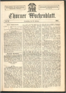 Thorner Wochenblatt 1862, No. 22 + Extra Beilage