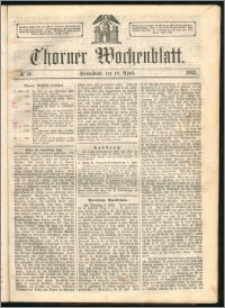 Thorner Wochenblatt 1863, No. 46 + Beilage