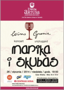 WinoGranie : koncert unplugget Marika i Skubas : 26 stycznia 2014