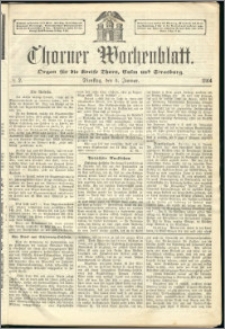 Thorner Wochenblatt 1864, No. 2 + Beilage, Extra Beilage