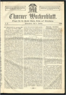 Thorner Wochenblatt 1864, No. 4 + Beilage