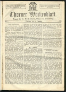 Thorner Wochenblatt 1864, No. 5 + Beilage