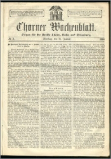 Thorner Wochenblatt 1864, No. 8 + Beilage