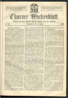 Thorner Wochenblatt 1864, No. 65 + Beilage