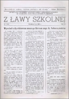 Z ławy szkolnej: Kwartalnik młodzieży szkolnej I Liceum Ogólnokształcącego im. Filomatów Ziemi Michałowskiej R. 1983, Nr. 1(30)