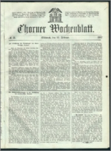 Thorner Wochenblatt 1867, No. 33 + Die Eisenbahn Polen=Thorn=Bromberg=Insterburg