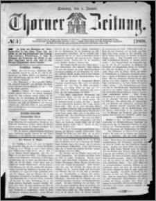 Thorner Zeitung 1868, No. 4 + Beilagenwerbung