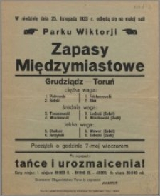 Zapasy Międzymiastowe Grudziądz-Toruń