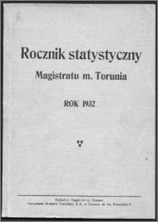 Rocznik Statystyczny Magistratu m. Torunia. Rok 1932