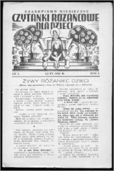 Czytanki Różańcowe dla Dzieci 1938, R. I, nr 2