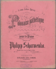 Polonaise pathétique : pour le piano : op. 12