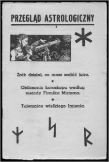Przegląd Astrologiczny 1939, R. 4, z. 3/4