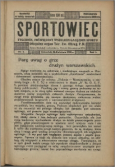 Sportowiec 1923, R. 1 nr 7