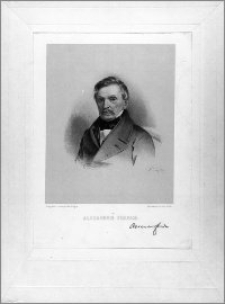 Aleksander Fredro (portret-popiersie z facsimile podpisu)