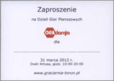 Zaproszenie na Dzień Gier Planszowych : Graciarnia : 31 marca 2012 r.