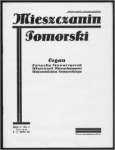 Mieszczanin Pomorski 1931, R. 2, nr 1