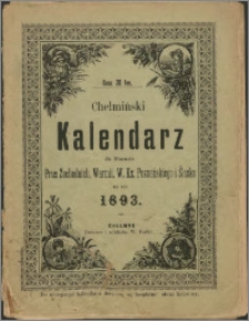 Chełmiński Kalendarz dla Wiarusów Prus Zachodnich, Warmii, W. Księstwa Poznańskiego i Szląska 1893
