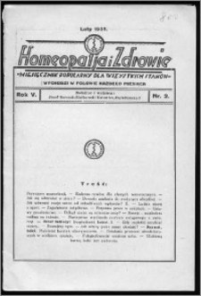 Homeopatja i Zdrowie 1935, R. 5, nr 2