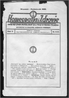 Homeopatja i Zdrowie 1935, R. 5, nr 9-10