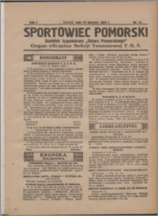 Sportowiec Pomorski 1925, R. 1 nr 11