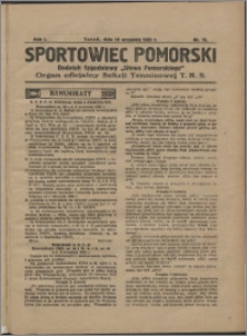 Sportowiec Pomorski 1925, R. 1 nr 15