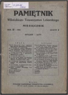 Pamiętnik Wileńskiego Towarzystwa Lekarskiego 1926, R. 2 z. 1