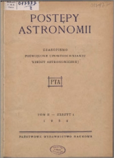 Postępy Astronomii 1954, T. 2 z. 1