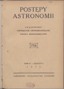 Postępy Astronomii 1954, T. 2 z. 3