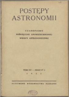 Postępy Astronomii 1955, T. 3 z. 2