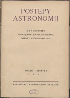Postępy Astronomii 1955, T. 3 z. 4
