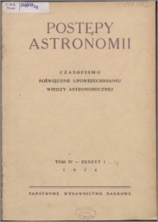 Postępy Astronomii 1956, T. 4 z. 1