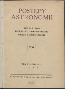 Postępy Astronomii 1957, T. 5 z. 2