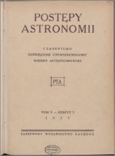 Postępy Astronomii 1957, T. 5 z. 3
