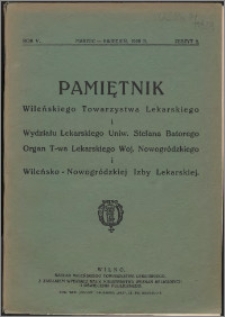 Pamiętnik Wileńskiego Towarzystwa Lekarskiego 1929, R. 5 z. 2