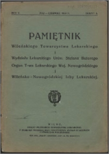 Pamiętnik Wileńskiego Towarzystwa Lekarskiego 1929, R. 5 z. 3