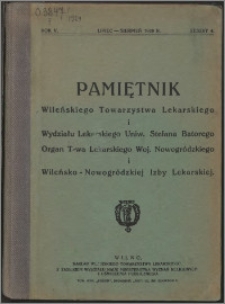 Pamiętnik Wileńskiego Towarzystwa Lekarskiego 1929, R. 5 z. 4