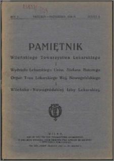 Pamiętnik Wileńskiego Towarzystwa Lekarskiego 1929, R. 5 z. 5