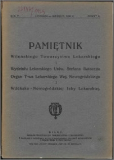 Pamiętnik Wileńskiego Towarzystwa Lekarskiego 1929, R. 5 z. 6