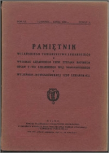 Pamiętnik Wileńskiego Towarzystwa Lekarskiego 1930, R. 6 z. 3