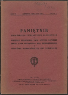 Pamiętnik Wileńskiego Towarzystwa Lekarskiego 1930, R. 6 z. 6