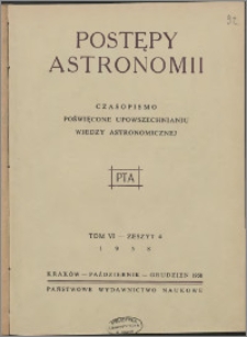 Postępy Astronomii 1958, T. 6 z. 4
