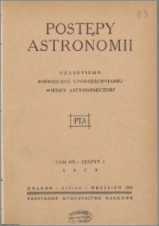 Postępy Astronomii 1959, T. 7 z. 3