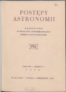 Postępy Astronomii 1960, T. 8 z. 3