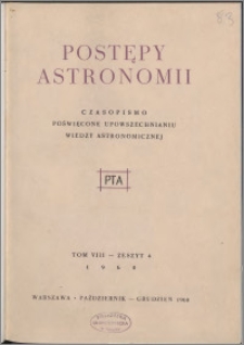 Postępy Astronomii 1960, T. 8 z. 4
