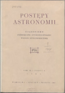 Postępy Astronomii 1961, T. 9 z. 1