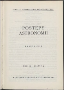 Postępy Astronomii 1961, T. 9 z. 2