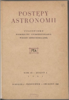 Postępy Astronomii 1961, T. 9 z. 4